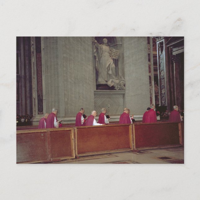 Carte Postale Cardinaux accompagnant le pape Jean-Paul II (Devant)