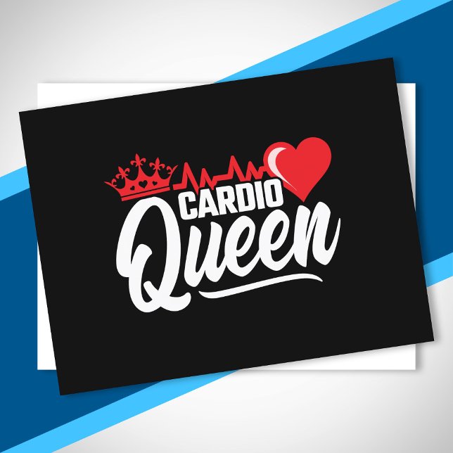 Carte Postale Cardio Fitness Queen Crown Gym Exercice entraîneme (Créateur téléchargé)
