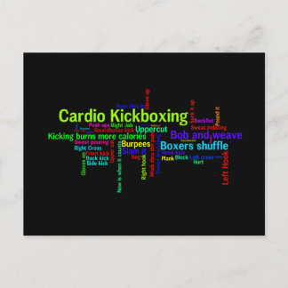 Carte Postale Cardio Kickboxing Word Cloud