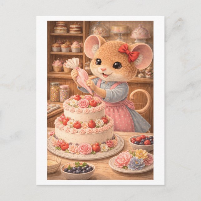 Carte Postale Career Mouse as Cake Decorator (Devant)