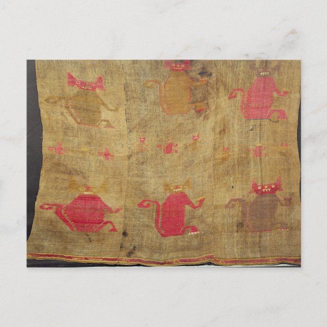 Carte Postale Carénage péruvien ; coton et vaurus brodés (Devant)