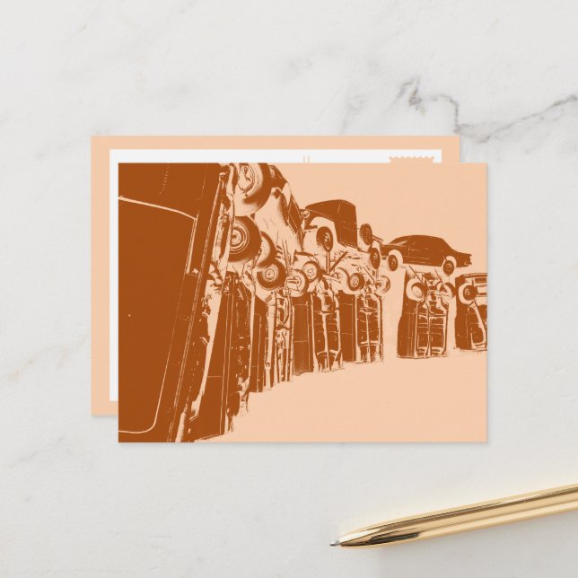 Carte Postale carhenge dans l'alliance du nebraska (Devant/Arrière en situation)