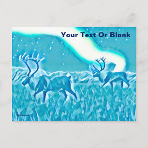 Carte Postale Caribou bleu cristal