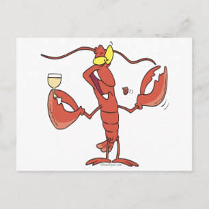 Carte Postale caricature amusante de homard