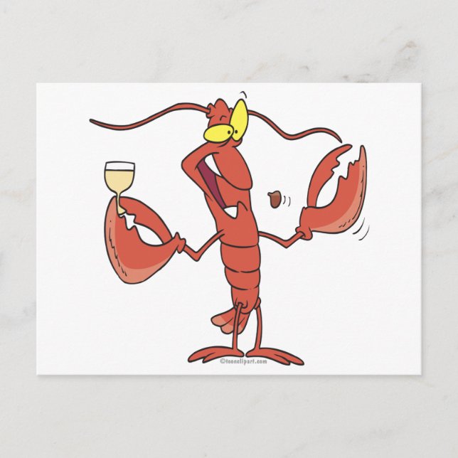 Carte Postale caricature amusante de homard (Devant)