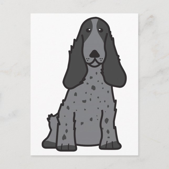 Carte Postale Caricature anglaise Cocker Spaniel Chien (Devant)