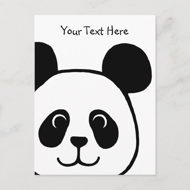 Carte Postale Caricature Big Face Panda (Devant)