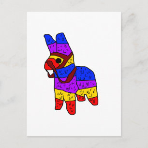 Carte Postale Caricature colorée de Piñata pour une fête au Mexi