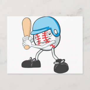 Carte Postale Caricature cool de base-ball