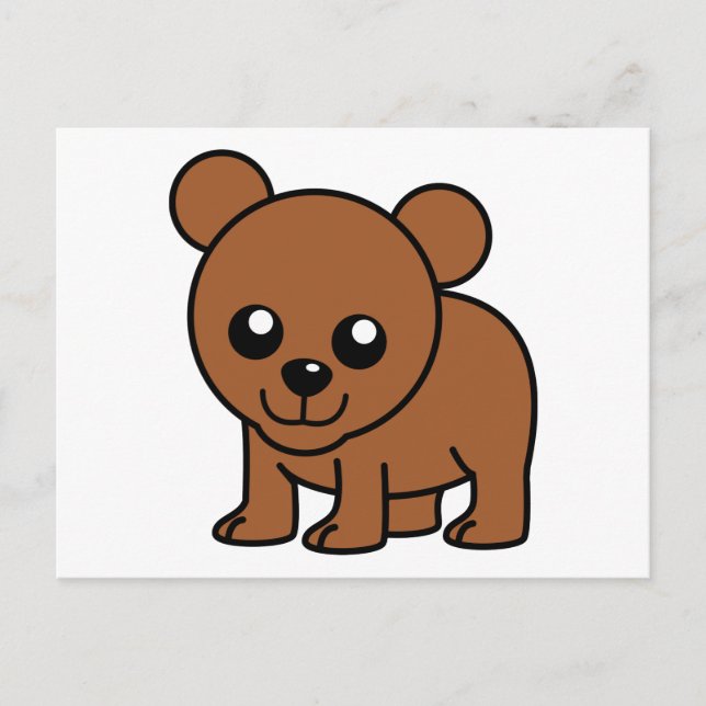Carte Postale Caricature de bébé ours (Devant)