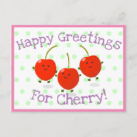 Caricature de cerises rouges à sauter mûr