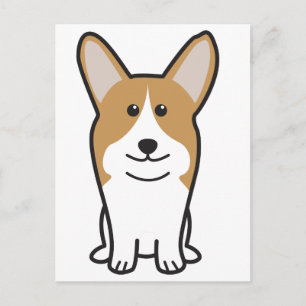 Carte Postale Caricature de chien de corgi gallois Pembroke