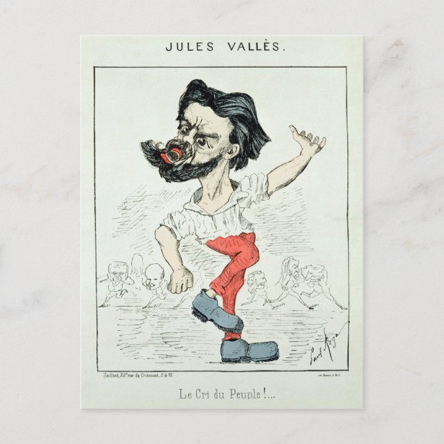 Carte Postale Caricature de Jules Valles (Devant)