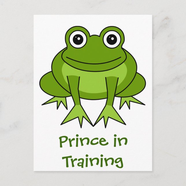 Carte Postale Caricature de la Grenouille - Prince en formation (Devant)