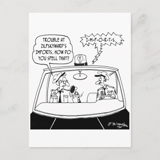 Carte Postale Caricature de la police 5125 (Devant)