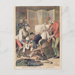 Carte Postale Caricature de la Triple Alliance