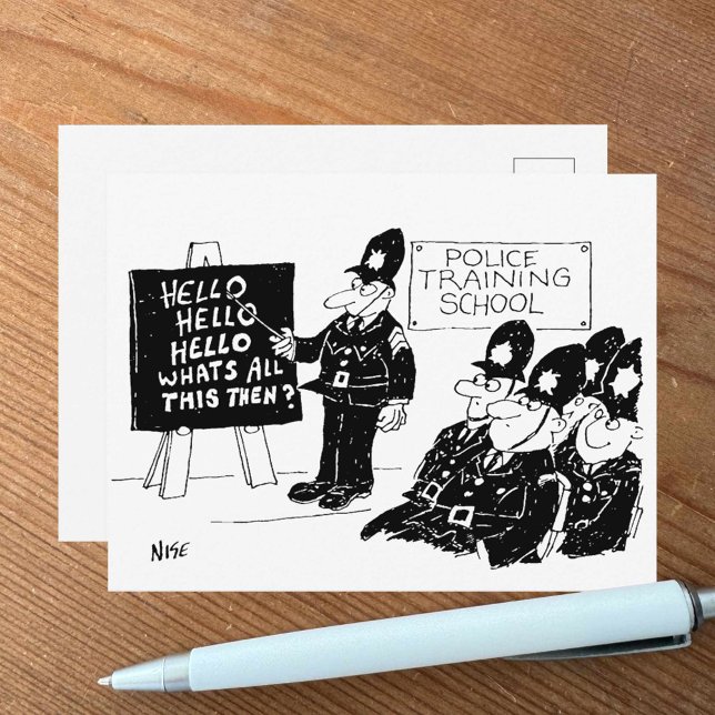 Carte Postale Caricature de l'école de police (Créateur téléchargé)