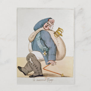 Carte Postale Caricature de Louis XVIII 1815
