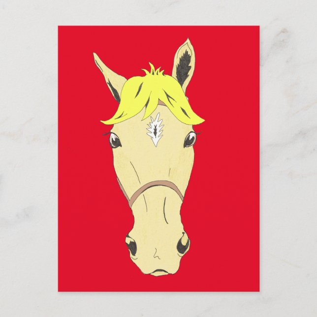 Carte Postale Caricature de portrait de cheval (Devant)