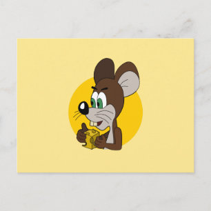 Carte Postale Caricature de souris mignonne