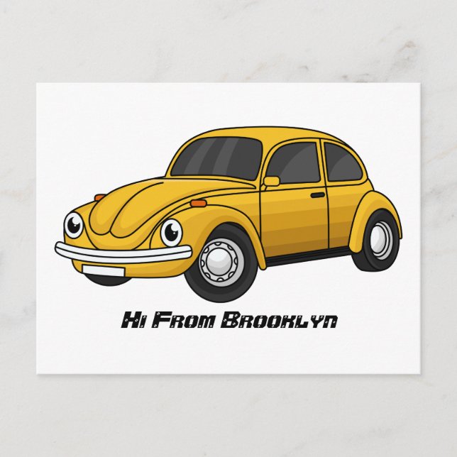 Carte Postale Caricature de voiture classique (Devant)