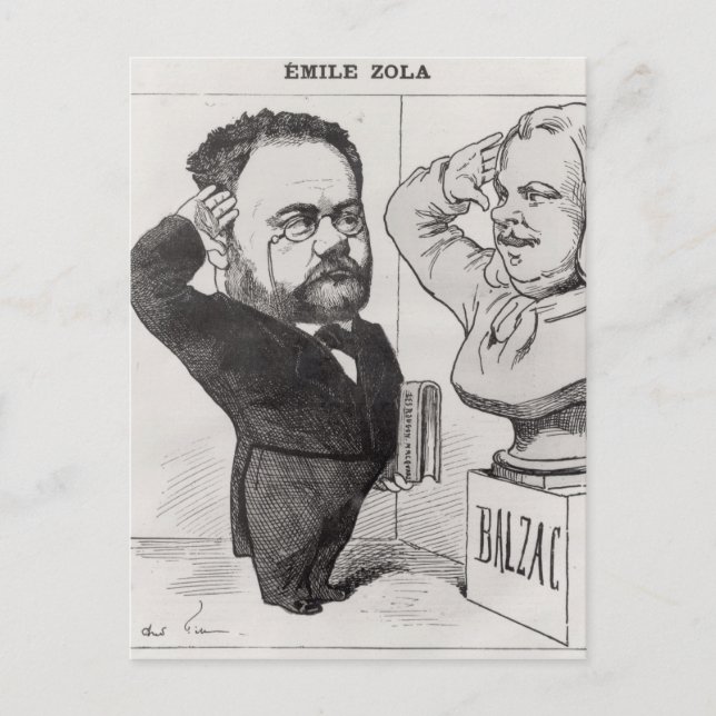 Carte Postale Caricature d'Emile Zola (Devant)