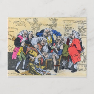 Carte Postale Caricature des chirurgiens géorgiens au travail, 1