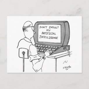 Carte Postale Caricature d'intelligence artificielle 1931