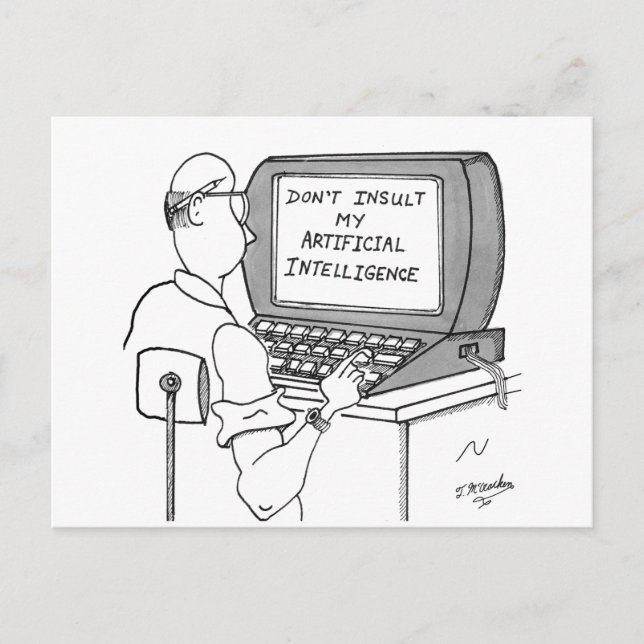 Carte Postale Caricature d'intelligence artificielle 1931 (Devant)