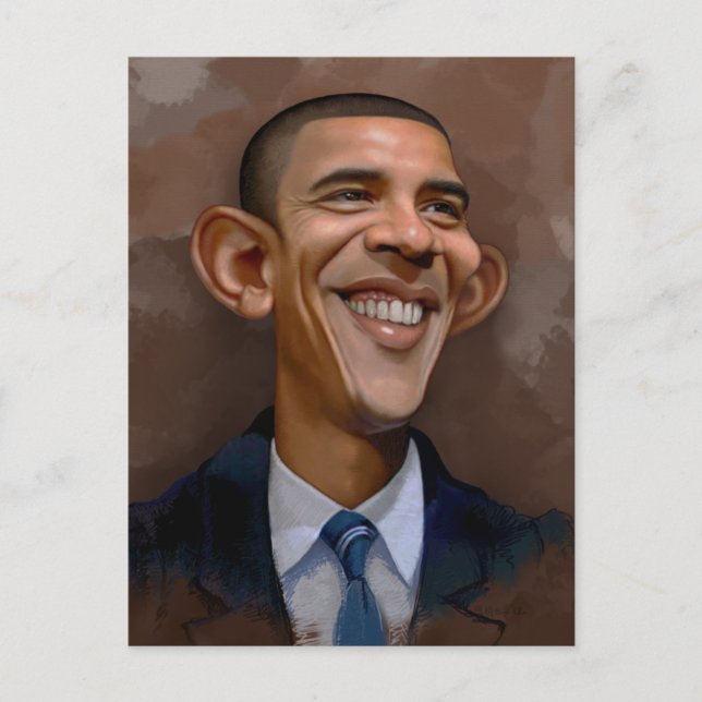 Carte Postale Caricature d'Obama (Devant)