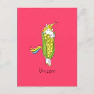 Carte Postale Caricature drôle Unicorn mignon pour enfants