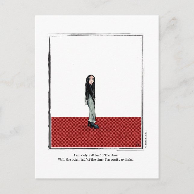 Carte Postale Caricature EVIL par Ellen Elliott (Devant)