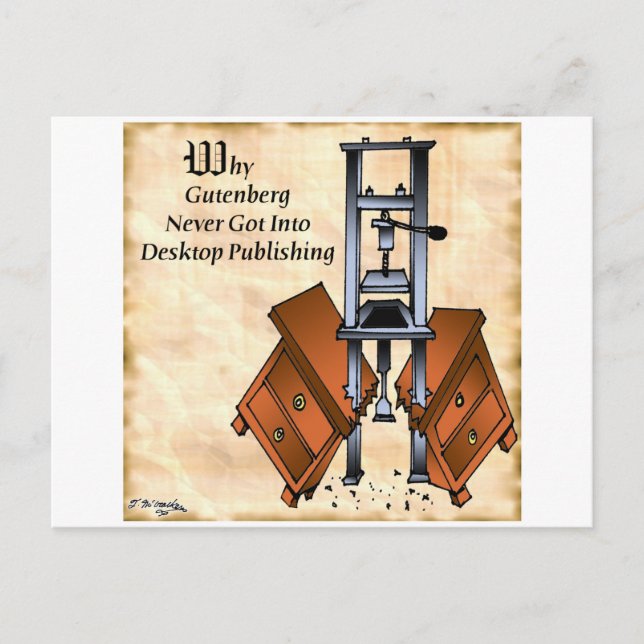 Carte Postale Caricature Gutenberg 3477 (Devant)