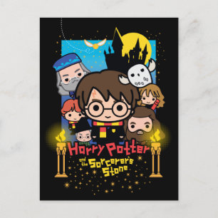 Carte Postale Caricature Harry Potter et la Pierre du Sorcier
