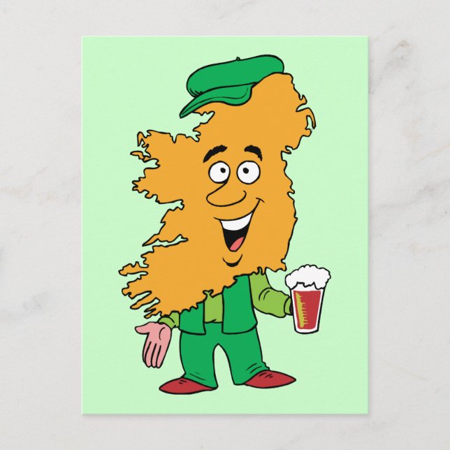 Carte Postale Caricature irlandaise de souvenir Vintage voyage (Devant)