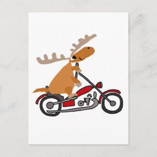 Carte Postale Caricature moto moto à moelle mignonne