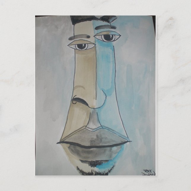 Carte Postale Caricature pop art afro-américaine (Devant)