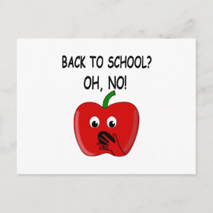 Carte Postale Caricature Retour À La Pomme De L'École
