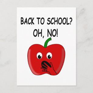 Carte Postale Caricature Retour À La Pomme De L'École