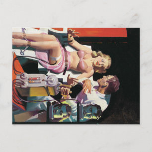 Carte Postale Caricature vintage bizarre halloween