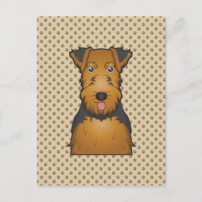 Carte Postale Caricature Welsh Terrier (Devant)