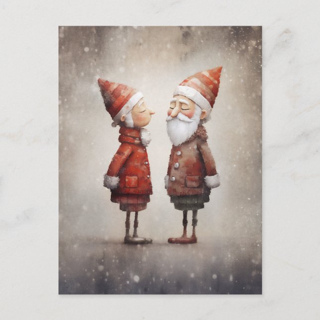 Carte Postale Caricature Whimsical Mme & M. Claus (Devant)