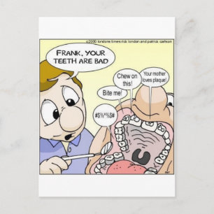 Carte Postale "Caries" Cadeaux drôles de dentisterie T-shirts Co