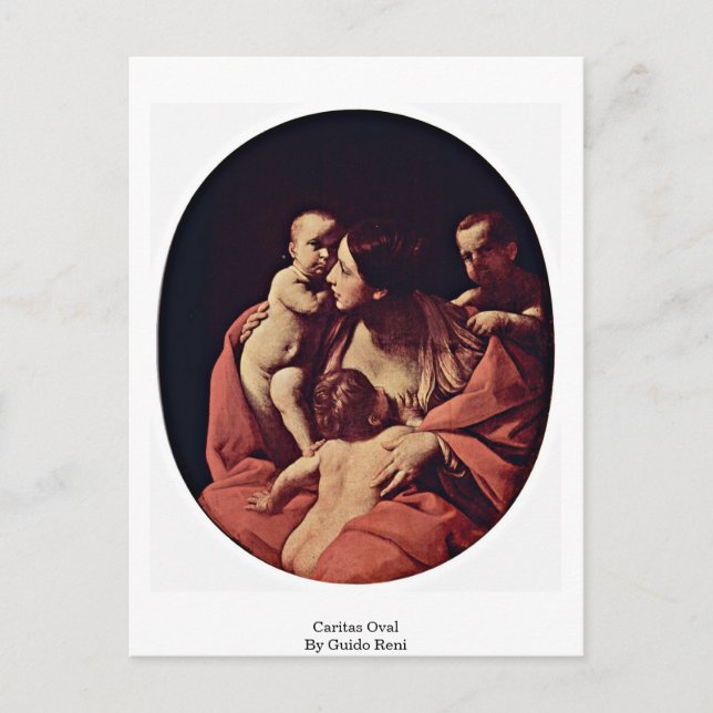 Carte Postale Caritas Oval Par Guido Reni (Devant)