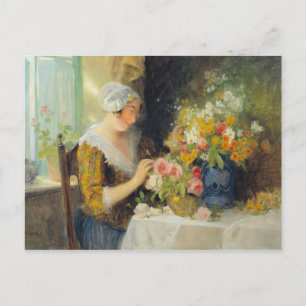 Carte Postale Carl Duxa Vintage Arrange Fleurs