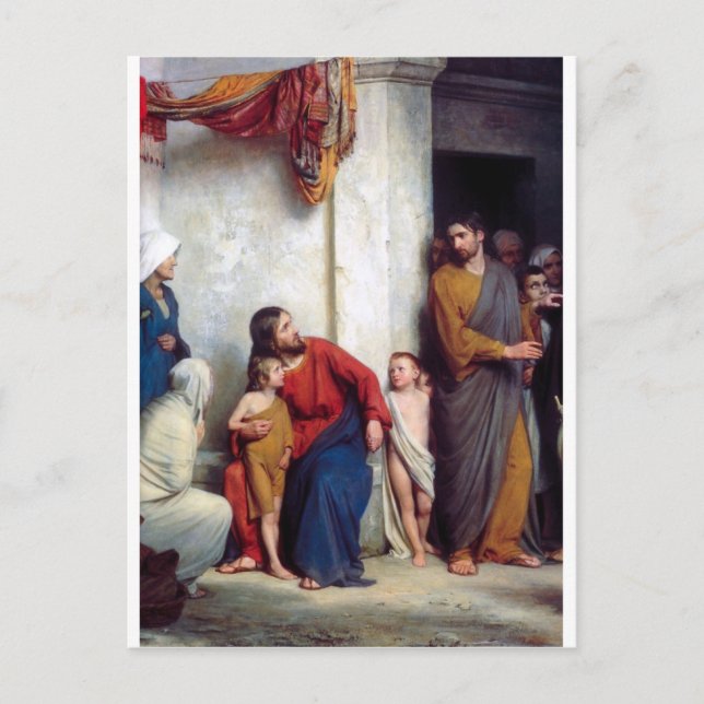 Carte Postale Carl Heinrich Bloch - Souffrez les enfants (Devant)