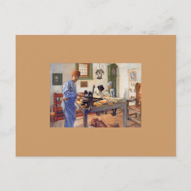 Carte Postale Carl Larsson à l'atelier 1853 (Devant)