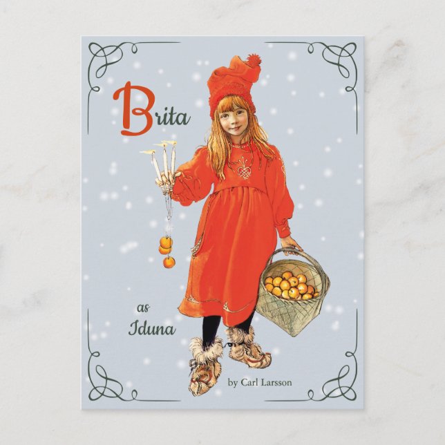 Carte Postale Carl Larsson Brita comme Iduna CC0909 Noël (Devant)