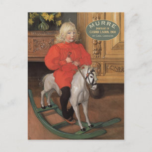 Carte Postale Carl Larsson Murre Boy à cheval à bascule CC1063