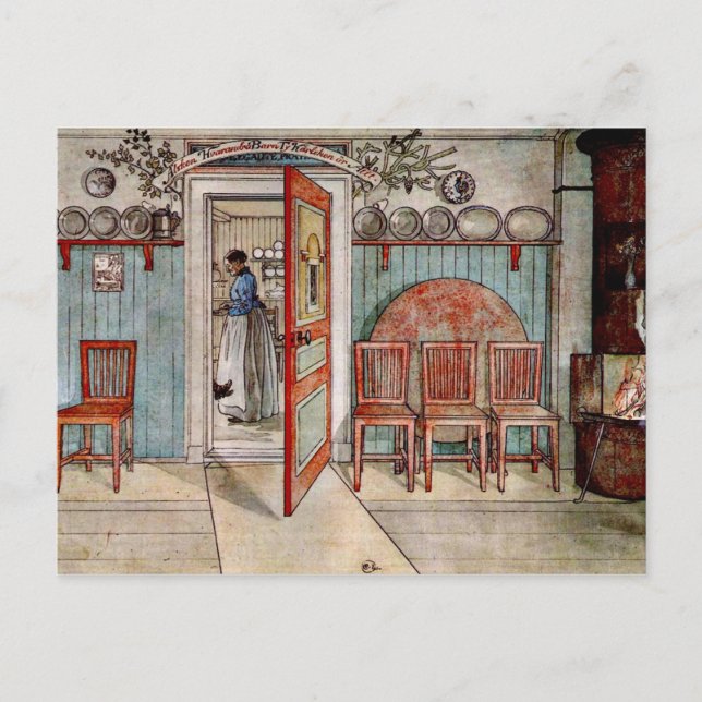 Carte Postale Carl Larsson peinture : Ancienne Anna (Devant)